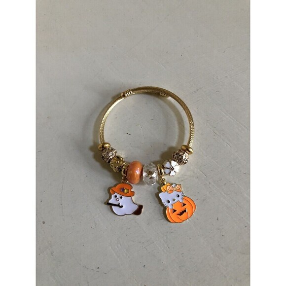 Hello‎ Kitty Anime Halloween Charm Bracelet￼ Pumpkin  Ghost Charm Bracele… - Picture 2 of 5